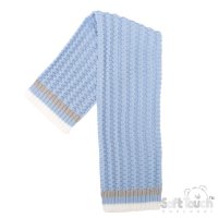 SC648-B: Blue Ribbed Scarf